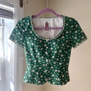 Green Vintage Blouse 🌿